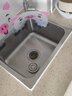 惜度304不锈钢厨房水槽小单槽小户型洗菜盆一体洗碗槽洗衣池S4640 带溢水套装冷热龙头角阀下水 460*400*200mm 实拍图