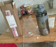希乐超大容量太空杯tritan材质塑料水杯便携大号水壶户外健身运动水杯 灰色【提手+无背带+吸管】2000ml 实拍图