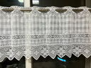 漫汐小裙子咖啡帘短帘门帘布艺纱帘半帘蕾丝田园小飘窗帘厨房店面 白色(不含杆子) 宽150cm*高45cm(一片) 实拍图