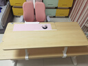 护童学习桌椅小学生可升降实木书桌写字桌椅套装【超大桌面】电脑桌 启梦1.2米实木+低书架+扶手椅_红 实拍图