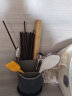 建厦沥水筷子架勺子厨房置物架筷笼多功能厨房餐具收纳架筷子筒家用 台置款-黑色 实拍图