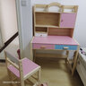 乔洛普实木学习桌家用中小学生作业写字桌椅套装 书桌带书架 加宽A款：粉色90套装 桌宽55 实拍图