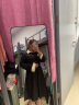 蔓尔依（MANERYI）小香风连衣裙女2024年新款春秋装韩版气质收腰显瘦假两件时尚裙子 黑色连衣裙 3XL 实拍图