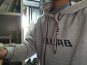 意森顿卫衣男连帽秋冬款美式重磅加绒加厚宽松帽衫百搭上衣中山卫衣外套 白花灰色 L（100斤-120斤） 实拍图