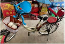 ICOLOUR 亲子自行车女单车轻便代步通勤带娃接送孩子双人座 24寸女神版(魅力黑) 实拍图