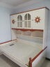 宜捷家居 儿童床单人床高低床上下床衣柜床一体多功能儿童家具实木框架 仅衣柜床 白色 1.2*1.9米 实拍图
