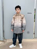G.DUCKKIDS小黄鸭男童羽绒服2025新款韩版儿童冬中大童装拼色渐变外套过年服 卡其色 120 建议身高120CM左右 实拍图