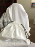 小黑裙纯棉绒布包包防尘袋大小皮包收纳袋全棉旅行衣服衣物内衣抽绳袋束口袋子 白色 （麂皮绒） 大号 49*60cm 实拍图