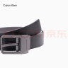 Calvin KleinJeans【520礼物】男士商务ck双面用金属针扣牛皮腰带皮带HC0634 001-黑色 95cm 实拍图