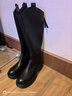天美意靴子女商场同款时装靴休闲女高筒靴女鞋 黑色（薄绒） 36 实拍图