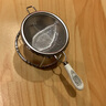 久堂日式不锈钢茶漏茶滤茶叶过滤网手工藤编茶漏茶道茶盘配件茶隔器 白柄小号不锈钢茶漏（加底座） 实拍图