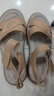 红蜻蜓红蜻蜓皮凉鞋软底舒适妈妈鞋子女坡跟软皮沙滩鞋女 WTK233143 实拍图