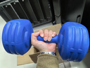 朗威哑铃女士初学者儿童小哑铃女包胶哑铃练手臂亚玲塑形家用健身器材 深海蓝 10KG =5kg*2专业健身 实拍图