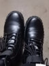 京策李云宁马丁靴男高帮潮鞋英伦风复古雪地皮靴棉鞋作战加绒保暖鞋男 黑色 41 实拍图