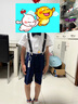 罗蒙儿童背带礼服套装男童礼服毕业演出服中大童 藏青套装 120 实拍图