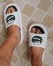 安尚芬夏凉拖鞋男时尚户外穿运动居家舒适浴室防臭防滑软底拖鞋女情侣鞋 黑色（净面版） 40-41 【适合39-40】 实拍图