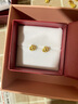 菜百首饰新年礼物黄金耳饰 足金女款镂空拉丝皇冠耳钉 计价 HJ 黄金耳钉 约2.18g 实拍图