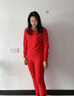 恒源祥本命年保暖内衣鸿运大红色秋衣秋裤套装属龙男女情侣秋冬季纯棉 【纯棉薄款】大红套装女 XL (175/100) 实拍图