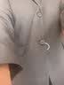 罗蒙 西服男士休闲西装男套装外套修身伴郎新郎结婚商务职业正装衣服 深灰双扣(上衣+裤子+衬衫+领带) 4XL /190【160-175斤】 实拍图