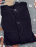 古莱登GODLIKE-针织衫外套男秋冬装新款加厚男菠萝针毛衣简单款日系纯色针织开衫 黑色 5XL 实拍图