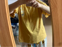 美即莱（MEIJILAI）睡衣女夏天纯棉短袖七分裤家居服女士休闲宽松加大码春夏季套装 DM 8833 XL（身高165-170体重120-140） 实拍图