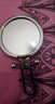 鹿野时空美妆双面镜10倍5倍放大小圆镜折叠化妆镜梳妆镜手柄镜便携镜子 银色(一面可放大2倍） 实拍图