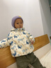 戴维贝拉（DAVE＆BELLA）儿童羽绒服女童上衣男童羽绒衣冬装新款宝宝衣服保暖小童外套 恐龙印花DB4238127-A 100 cm（建议身高90-100cm） 实拍图