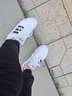 阿迪达斯（adidas）男鞋女鞋 NEO低帮轻便休闲板鞋 时尚百搭情侣小白鞋 白黑EE7904 40.5 实拍图