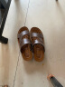 宜驰（EGCHI）凉鞋男士凉拖户外头层牛皮透气沙滩鞋 12129 棕色 39 实拍图