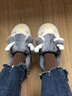 利达妮（TZLDN）棉拖鞋男包跟情侣可爱家居毛毛绒居家棉鞋女秋冬保暖男士拖鞋冬季 灰色【XX熊】 40-41 【适合39-40】 实拍图
