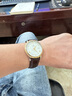意时利 原装欧米茄手表表带真皮男适配OMEGA鳄鱼皮表链蝶飞424海马300超霸折叠扣针扣皮表带女 棕色针扣款-无扣 20mm 实拍图