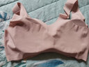 温影无钢圈文胸运动背心冰丝无痕内衣女夏天薄款透气胸罩背心式 粉色升级版 XL (38/85) 实拍图