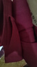 皮尔卡丹妈妈装高贵婚礼服秋冬装时尚套装旗袍连衣裙大码婚宴喜婆婆两件套 酒红色 4XL 【建议125-140斤】 实拍图