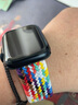BHO【热销5万+】适用苹果手表表带apple iwatch s10/s11表带s9/se3/2单圈编织表带s8/7尼龙女士男生款 彩虹版色（黑色连接器） 44/45/46表盘M码【腕围174-185 实拍图