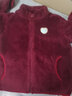 笛莎童装女童上衣2025秋冬款中大童儿童女孩暖氧吧毛绒立领外套 酒红 130 实拍图