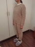 【加厚保暖】套装亲肤舒适 珊瑚绒睡衣套装 咖色 均码【80-140斤】 实拍图