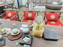 华幔盛庭中式红木椅子垫餐椅坐垫茶桌椅垫圈椅垫子防滑实木太师椅官帽椅垫 陶然居-深蓝【多丽丝麻】热卖款 【3cm厚海绵椅垫】长50*深44cm 实拍图