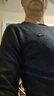 恒源祥100%纯羊毛男士V领薄款修身针织衫毛衣15001002 黑灰 170/88A  实拍图