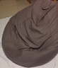 LUCKYSAC懒人沙发豆袋EPP  客厅阳台卧室单人布艺飘窗休闲小沙发椅可睡觉 绒麻布暖灰色推荐 尊享款单沙发100*120cm 实拍图