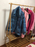 竹艺佳（ZHUYIJIA） 折叠挂衣架衣服架子简易衣帽架室内落地衣架收纳架置物架层架 材质加固原色-116款 实拍图