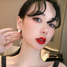 大绒鹅质耳环女2024新款礼物潮气质感精致耳钉大气项链套装 耳钉金色 实拍图