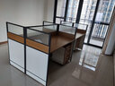 时仁（ShiRen）办公家具办公桌椅组合员工桌电脑桌现代简约屏风隔断办公室卡座 王字型四人位【不含柜】 实拍图