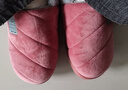 惠夫人 家居棉拖鞋女防滑月子冬天室内大码加绒男女式保暖棉拖鞋情侣 包跟款 皮红 38-39 适合37-38码穿 实拍图