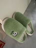 安尚芬棉拖鞋女士秋冬季新款室内家居月子鞋厚底防滑保暖加绒棉鞋 绿色【大眼仔】 38-39 适合37-38 实拍图
