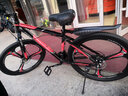 永久（FOREVER）山地自行车男越野单车变速赛车26英寸学生成年大人女成人 铝架三刀-黑红【超强减震 超轻铝架】 27.5寸30速【适合:165-185cm】 实拍图