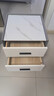 古梵枫实木床头柜卧室轻奢岩板家用储物柜现代简约三抽收纳柜床边柜整装 浅灰色-普通款 30x40x48cm 实拍图
