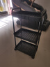 王星和月厨房小推车置物架落地移动多层零食收纳架卫生间浴室床边储物架子 3层黑色【ABS材质】加大号 实拍图