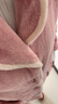 安之伴睡衣女秋冬保暖法兰绒加绒加厚休闲开衫宽松女士家居服套装可外穿 豆沙 M 实拍图