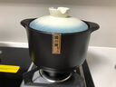 陶煲王单柄砂锅1.5L干烧不裂煲汤炖锅煮粥小号1-2人长柄陶瓷奶锅带把手 石纹蓝 4.2L 实拍图