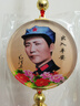 毛主席汽车挂件水晶玻璃款双面毛主席头像车内饰车载车挂饰品汽车用品 主席黄底 实拍图